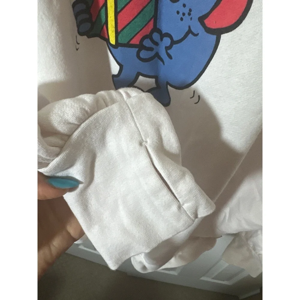 The Laundry Room Revolve Jumper Sweatshirt Little Miss Nice List Christmas White - Picture 5 of 7